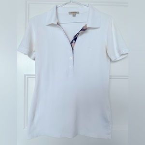 Burberry polo monogram t-shirt with logo on it white and white